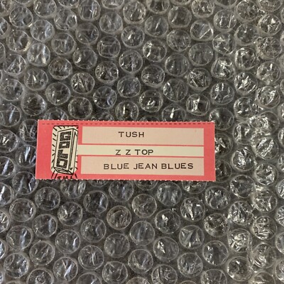 1 JUKEBOX TITLE STRIP ZZ Top Tush / Blue Jeans Blues 45