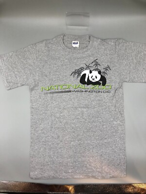 Washington, DC National Zoo Panda T-Shirt, Size Small, Gray