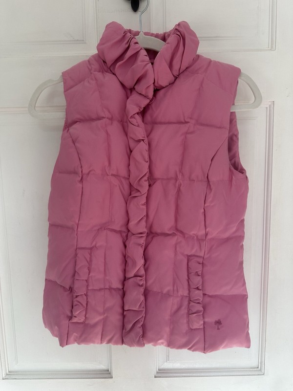 lilly pulitzer Puffer Vest Ruffles XS