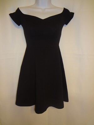 Sweetheart Neckline Fit & Flare Black Dress by Express, Size XS, New with  Tags | eBay