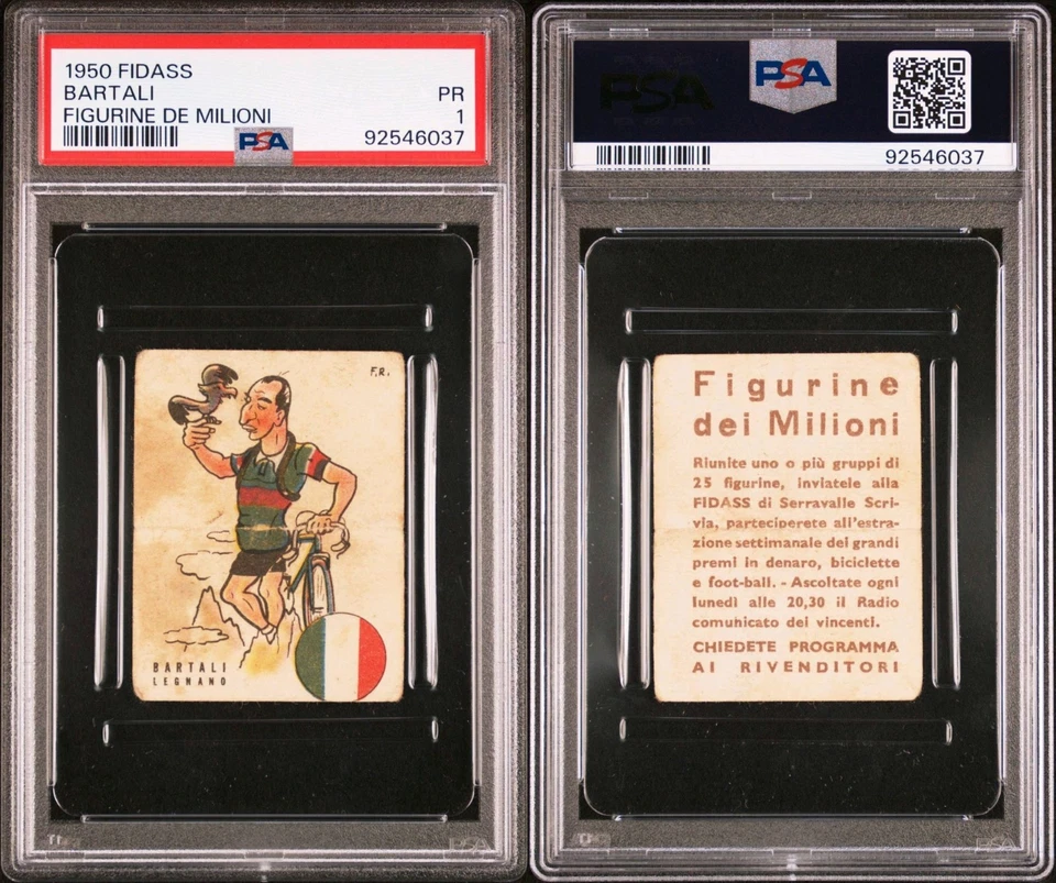 1950 🚴🏻 🇮🇹 Fidass, Bartali, Figurine De Milioni, PSA-1, Pop/1, None Higher - Image 3 of 4