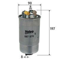 Valeo Kraftstofffilter Leitungsfilter Passend FüR Opel Corsa | 587570