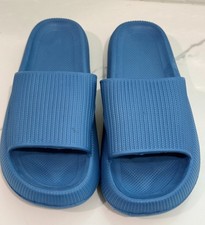 Women's Cloud Pillow Slide Slipper Blue 8.5 - 9.5 New