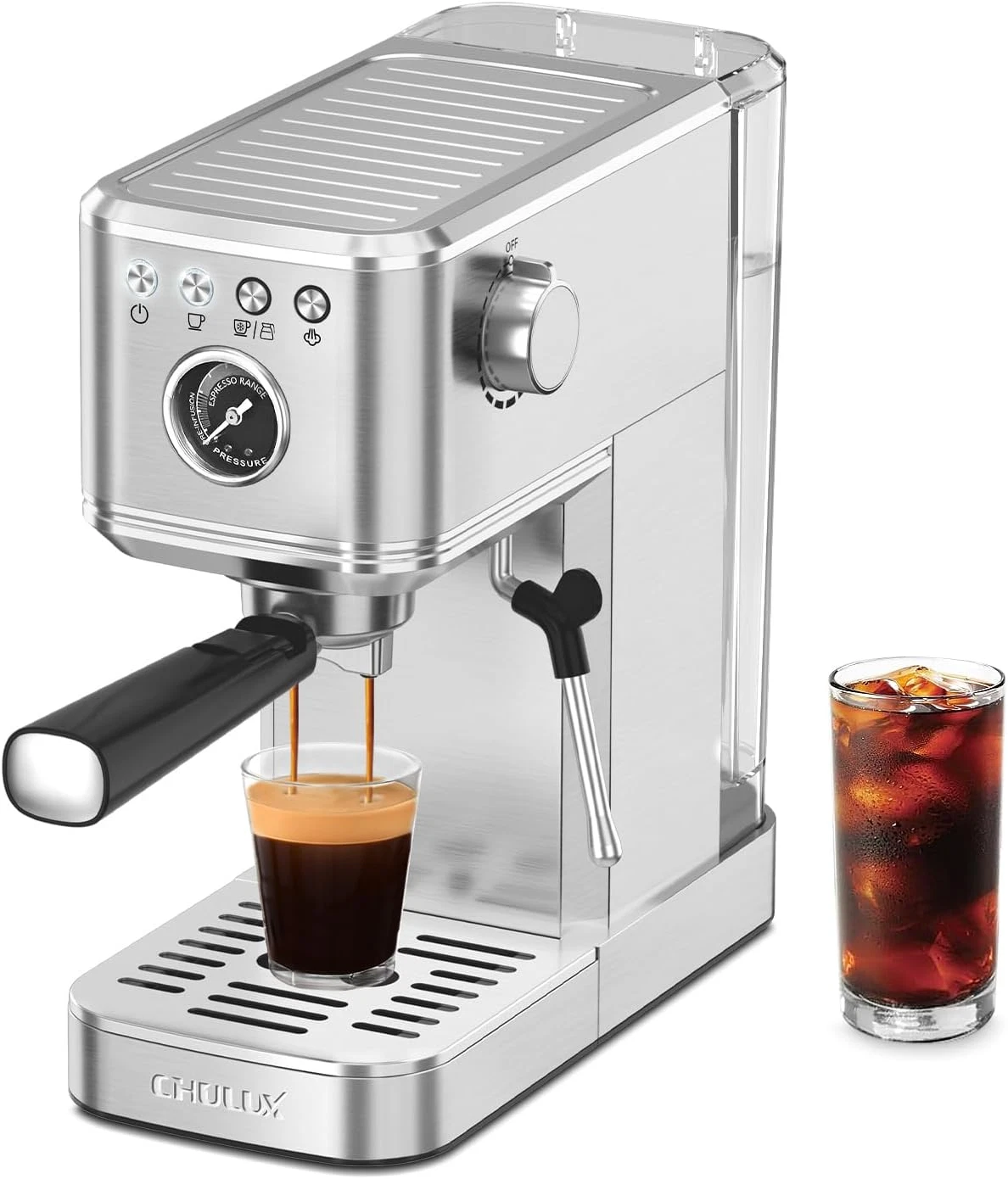 20 Bar Home Espresso Machine with Steam Wand for Perfect Brews