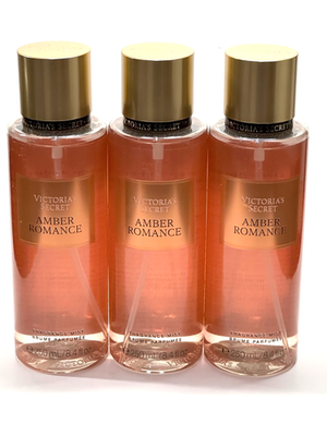 NEW 3 VICTORIA'S SECRET AMBER ROMANCE WOMEN FRAGRANCE MIST BODY