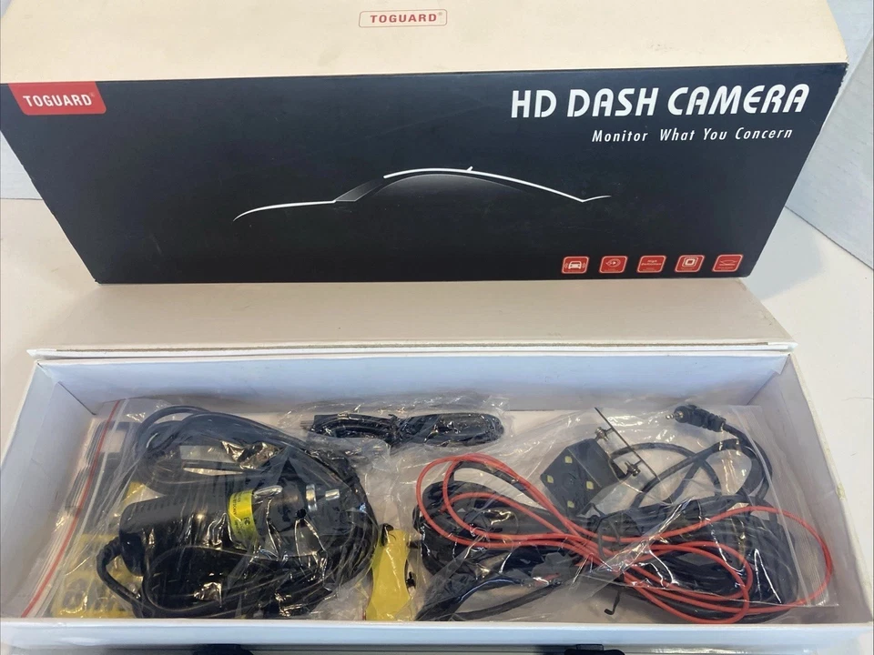 TOGUARD HD Dash Cam Espejo Delantero y Trasero Coche Cámara de Visión Trasera Grabación Foto 2 de 4
