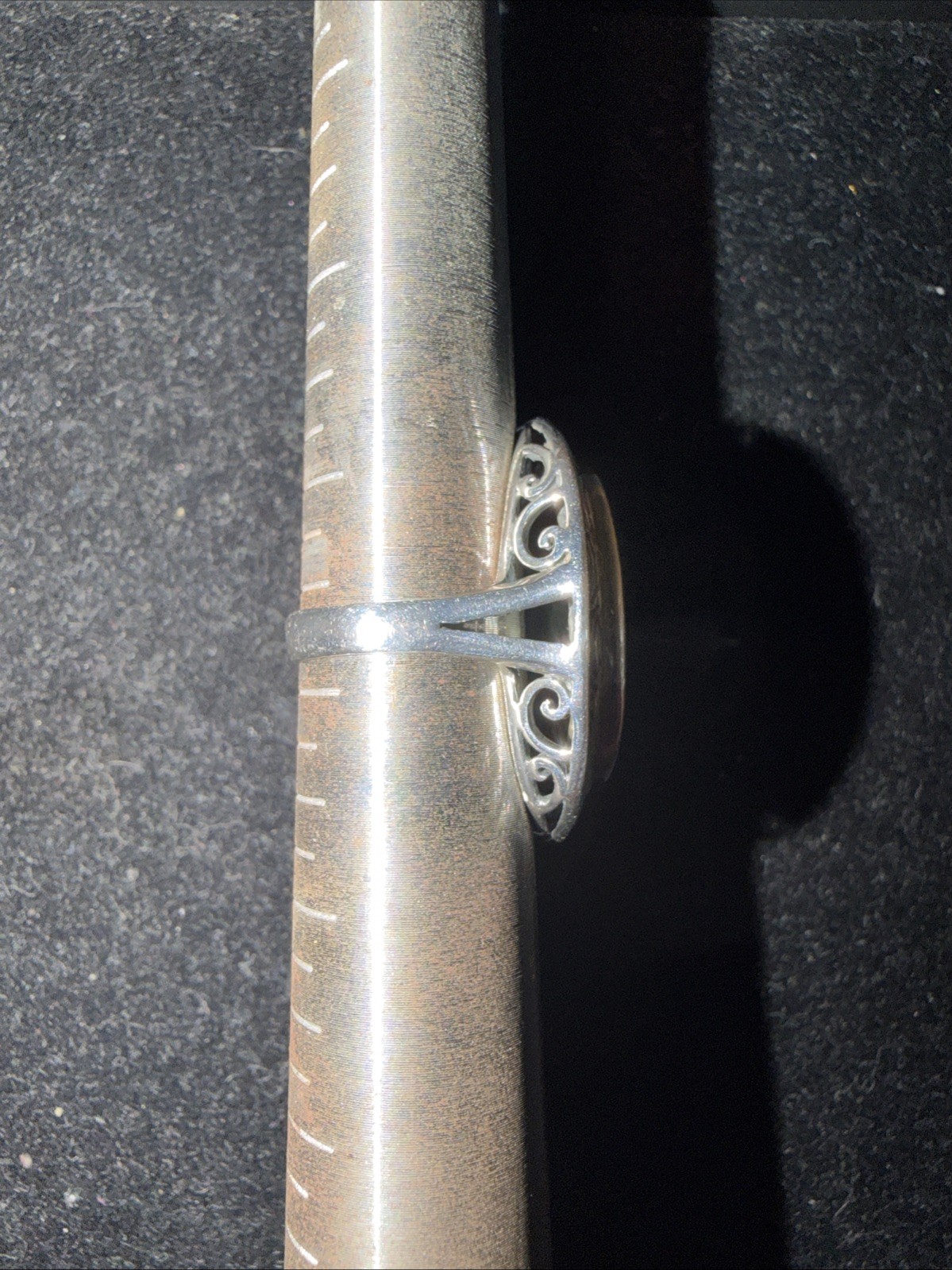 Abalone Shell Sterling Silver Ring Inlay Set Fili… - image 6