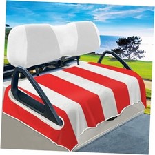 Golf Cart Seat Covers for 2  4 Passenger Carts, Soft Seat Towel Red White