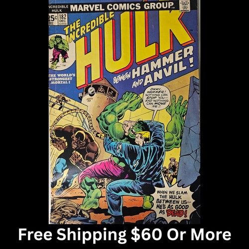 The Incredible Hulk #182 Marvel Comics 1974 1.8 GD- Hammer and Anvil Comic Book