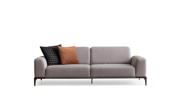 Wohnzimmer Sofa 3 Sitzer Design Stil MöBel Moderne Sofas Grau Neu-image