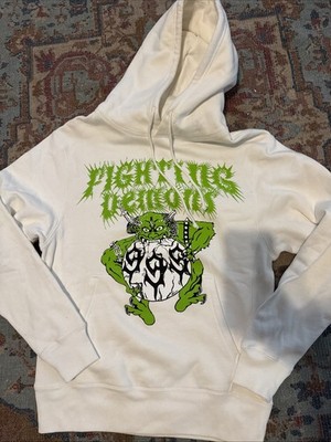 Juice Wrld x Vlone ''Fighting Demons''  hoodie in white And green print Small