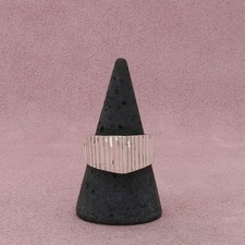 taxco mexico sterling silver vintage chunky ribbed peak ring size 9