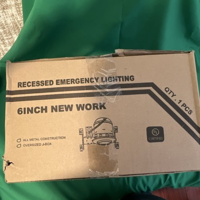 Recessed Emergency Lighting 6 Inch New Work Metal Oversized J-Box
