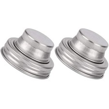  2 Pcs Mason Jar Avec Couvercle Couvercles De Bocaux En Acier Inoxydable