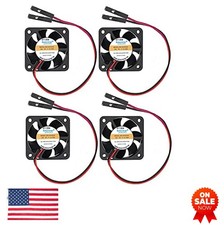 40mm Raspberry Pi Fan 5V DC 2 Pin 7500 RPM Sleeve Bearing Low Noise 4 Pack With