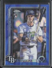 Topps 2025 Chrome Update Jake Mangum Blue RayWave Rookie /150 Tampa Bay