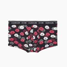 Calvin Klein Mens CK One Micro Low Rise Layered Lips Trunk Black Multi Sz Large