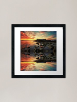 Twilights Spiegel gerahmter Kunstdruck gerahmtes Wandbild Poster Leinwanddruck Bild