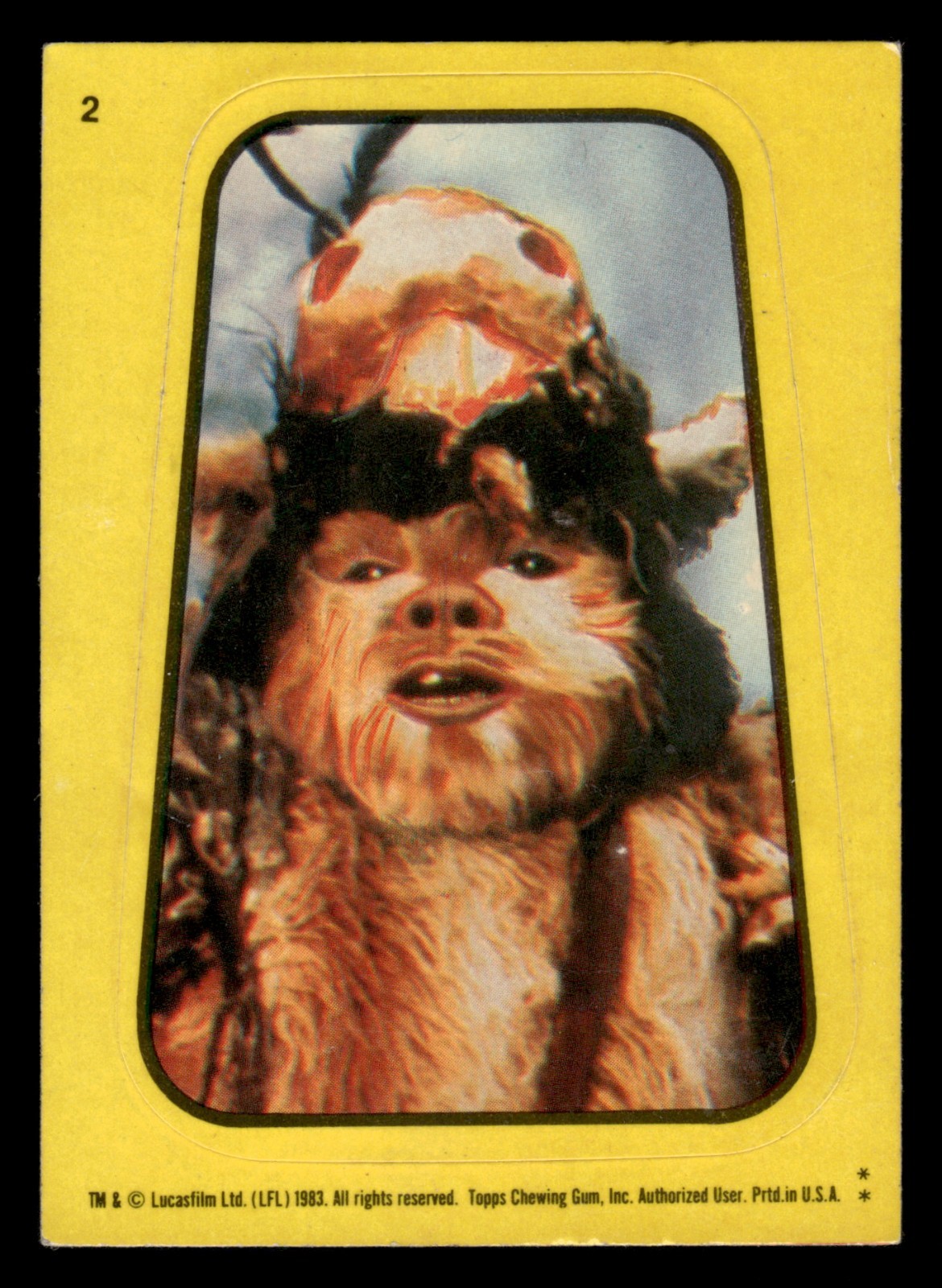1983 Topps Star Wars: Return of the Jedi Stickers #2 Logray (Yellow)