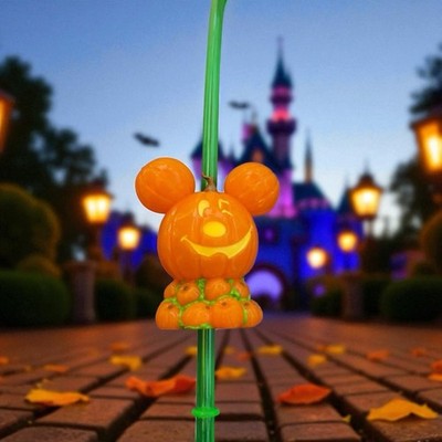 Disney Halloween 2025 Disneyland Winky Mickey Pumpkin Light Up Bottle Topper