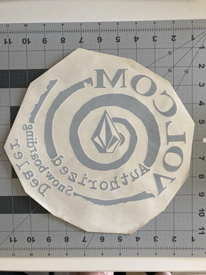 Volcom Snowboarding - Vintage Skate Surf Shop Dealer Window Sticker - Large RARE - Image 2 of 4