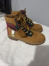 Timberland Boys Field Boot 6 Inch Waterproof Brown Green Size 6