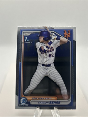 #ad 2024 Bowman Draft Carson Benge BDC 28 1st Chrome New York Mets $4.49