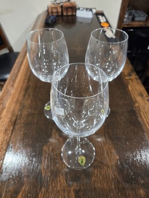 Three (3) Waterford Elegance Chardonnay/White Wine 14.5 oz Crystal Glasses NWOB