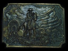 UB03132 NOS VINTAGE 1970s  TALL IN THE SADDLE  WAGON TRAIN OLD WEST BUCKLE