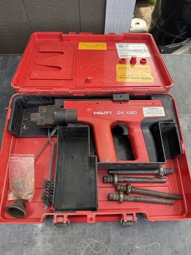 Hilti DX 450 Concrete Nailer Powder Actuated Tool Fastening System w/Case