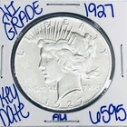1927 P SILVER PEACE DOLLAR AUTHENTIC HI GRADE U.S. MINT COIN RARE KEY DATE 6595