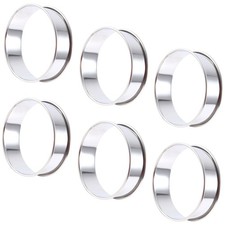 6 Pieces Muffin Tart Rings Rolled Tart Stainless Steel Muffin Rings