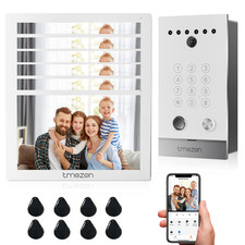 TMEZON WiFi  VIDEOCITOFONO CITOFONO CAMPANELLO PASSWORD&IMPRONTE DIGITALI 1080P