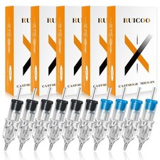 Tattoo Cartridge Needles - Ruicoo 100Pcs Mixed Standard 5RL 7RL 9RL 5RS 7RS