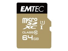 EMTEC EliteGold R90/W20 microSDXC 64GB Kit, UHS-I U1, Class 10