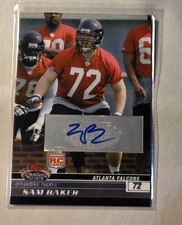 2008 Stadium Club Rookie Auto Sam Baker RC Falcons Signed Card. rookie card picture
