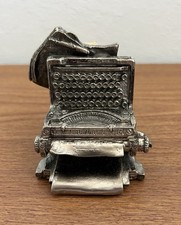 VTG Classic Typewriter Metal Business Card Holder Desktop Decor FIGI Graphics