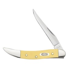 Case Knives 2.25" Yellow Synthetic Small Texas Toothpick Folding Pocket Knife...