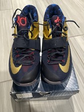 NIKE ZOOM KD 7 VII PREMIUM MEDALLA DE ORO AZUL MARINO ORO TALLA 11 DS Raro con Caja NUEVO