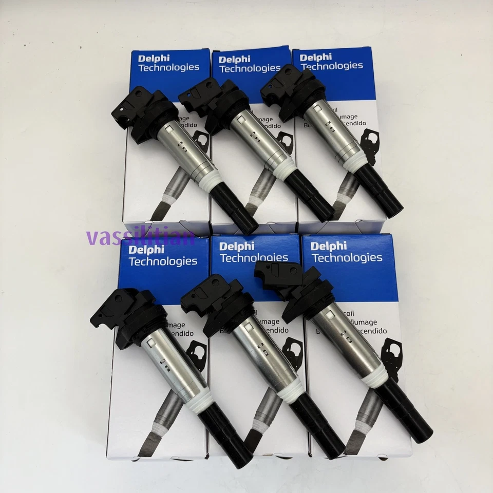 Delphi 6Pcs 12138616153 Ignition Coils for BMW 520i 320i 328i E90 F30 N20 NEW Foto 2 de 4