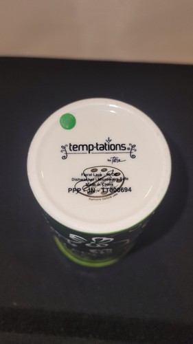 Temptations Reisebecher mit Deckel - Floral Lace Shamrock 16 Unzen Grün Neu im Karton - Bild 6 von 8