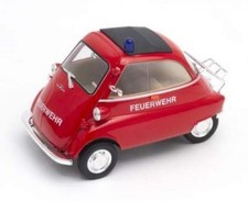 BMW Isetta 250 Feuerwehr 1955 1:18 Red Diecast Model Car | Welly
