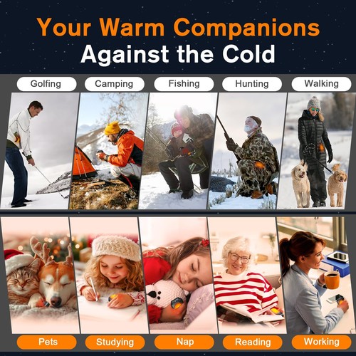 2 Pack AI Hand Warmers Rechargeable, Electric Hand Warmer Reusable, USB Handw... - Picture 4 of 6