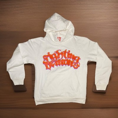 VLONE x Juice WRLD Fighting Demons Hoodie White Orange Pink Graphic Size M