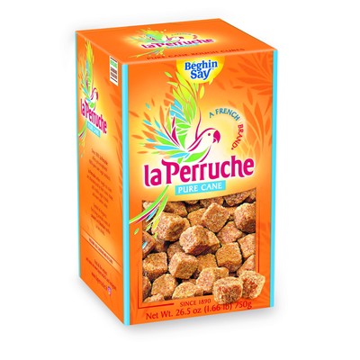 La Perruche Pure Cane Rough Cut Cubes 1 lb.10.50z(750g),Brown Sugar,1.65 Pound