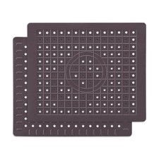 WILLKOMMEN Kitchen Sink Mat, 12" x 10" Rectangular Sink Protector Pad, Fast-Drai