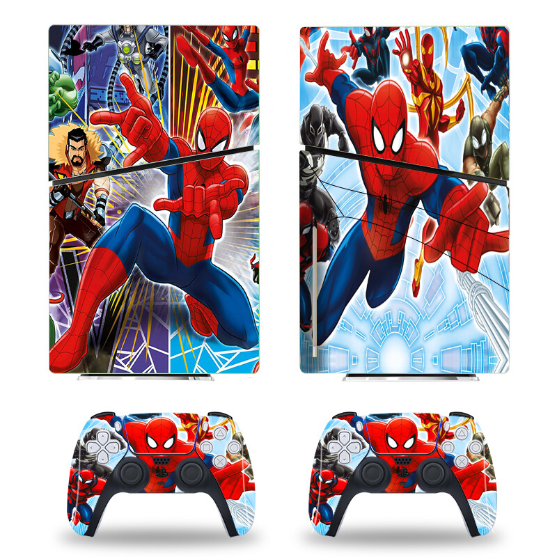 PS5 Slim Disk Console Controllers Vinyl Skin Sticker Marvel