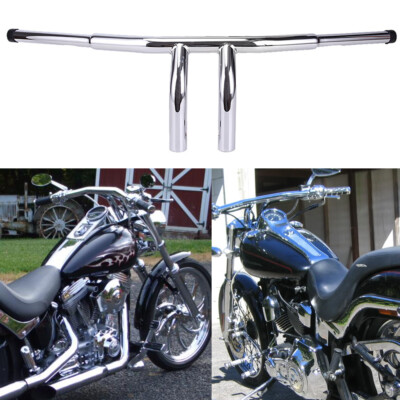 FAT 1-1/4'' CHROME CUSTOM 8'' RISE T-BARS HANDLEBARS DRAG BAR FOR HARLEY FXS DYNA