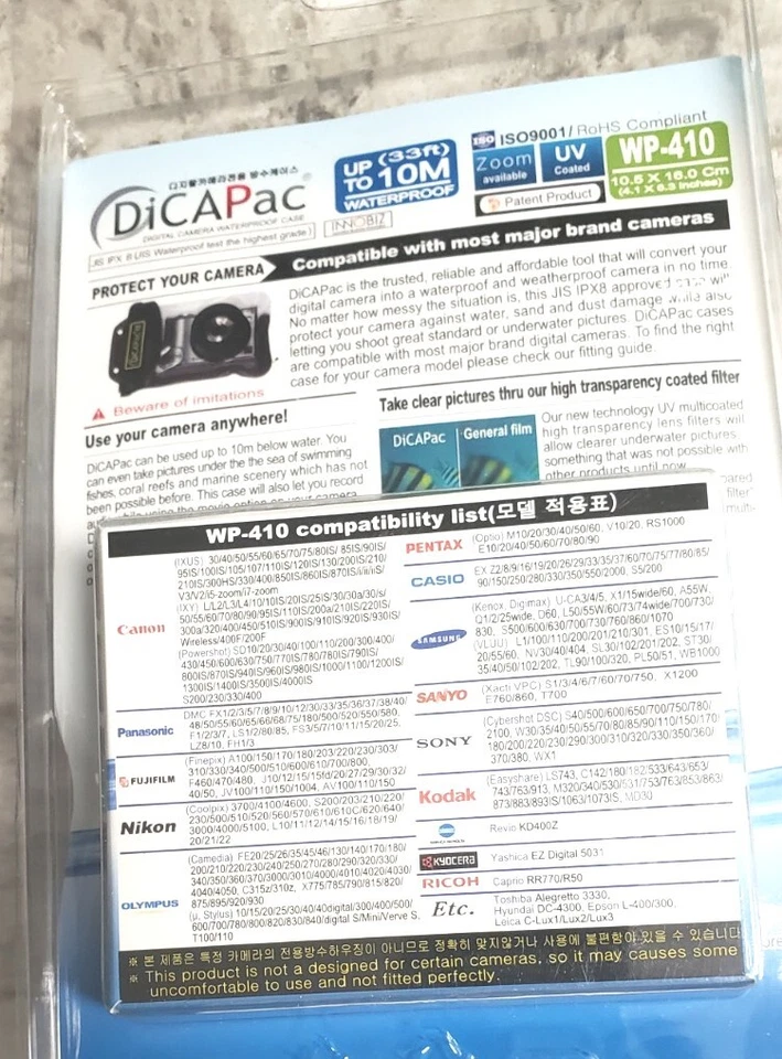 Carcasa submarina Dicapac WP-410 se adapta a la mayoría de las cámaras nueva en carcasa Foto 4 de 4