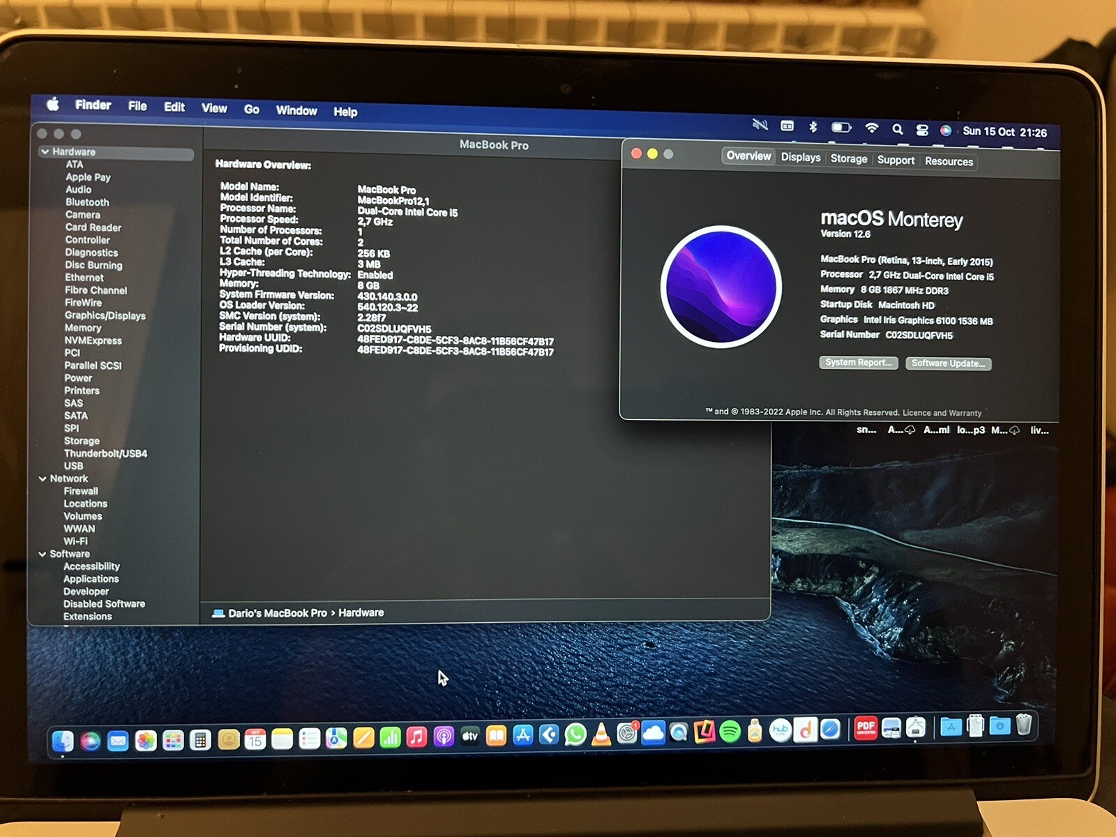 Apple Macbook pro retina 13" 8GB RAM / 2,7 GHz Dual Core Intel i5 / 256 GB SSD foto 5
